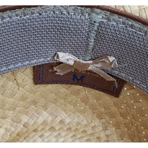BULLHIDE straw Cowboy Hat Ranch Western Size M suede band Turquoise And Crosses main image 6